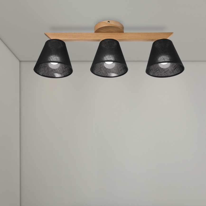 Brilagi - LED  Anbauleuchte ANTHONY 3xE14/40W/230V Eiche/schwarz