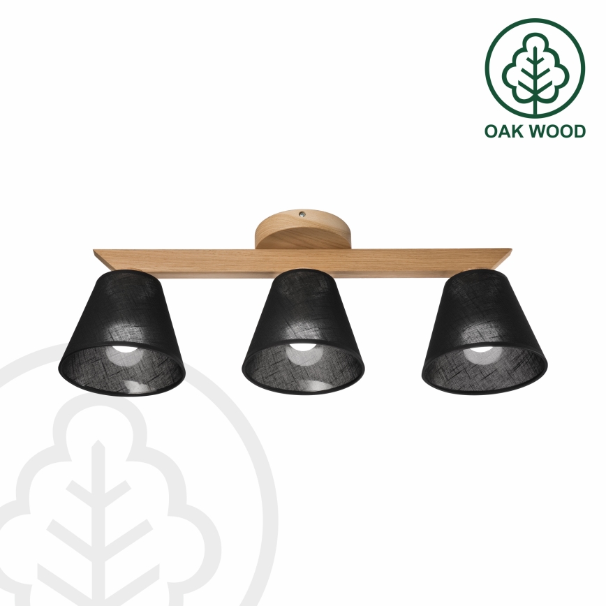 Brilagi - LED  Anbauleuchte ANTHONY 3xE14/40W/230V Eiche/schwarz