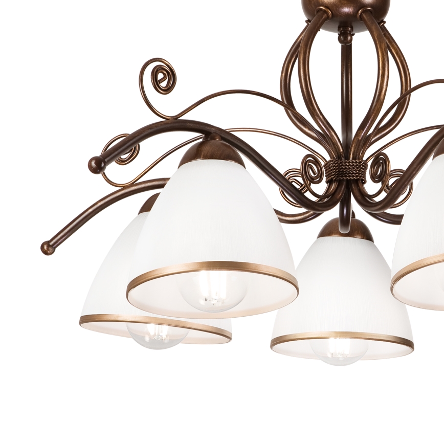 Brilagi - LED-Anbauleuchte ANTICO 5xE27/60W/230V bronzen
