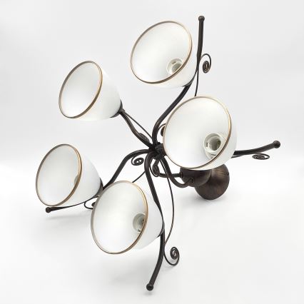 Brilagi - LED-Anbauleuchte ANTICO 5xE27/60W/230V bronzen