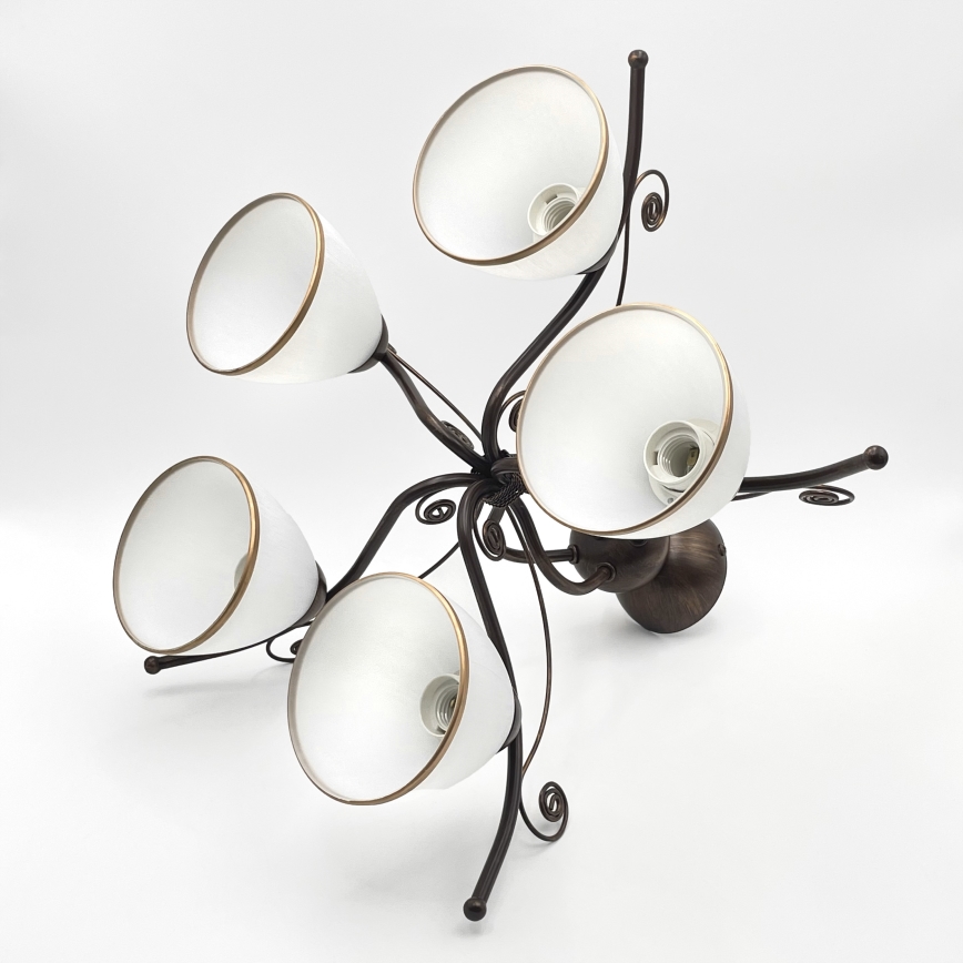 Brilagi - LED-Anbauleuchte ANTICO 5xE27/60W/230V bronzen