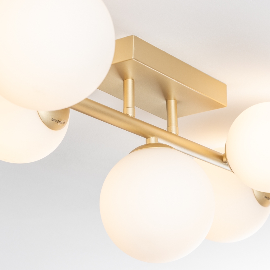 Brilagi - LED-Anbauleuchte MILLA 7xG9/3W/230V golden/weiß