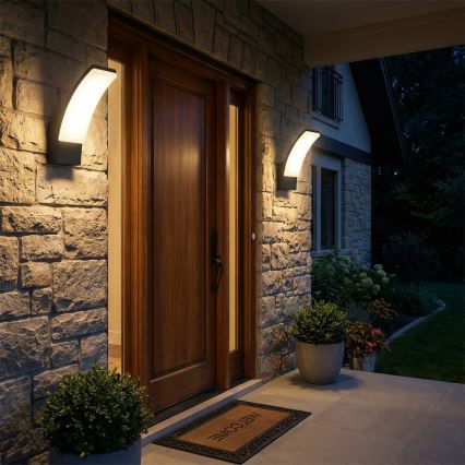 BRILAGI - LED Applique da esterno ARCELO LED/12W/230V IP65 nera
