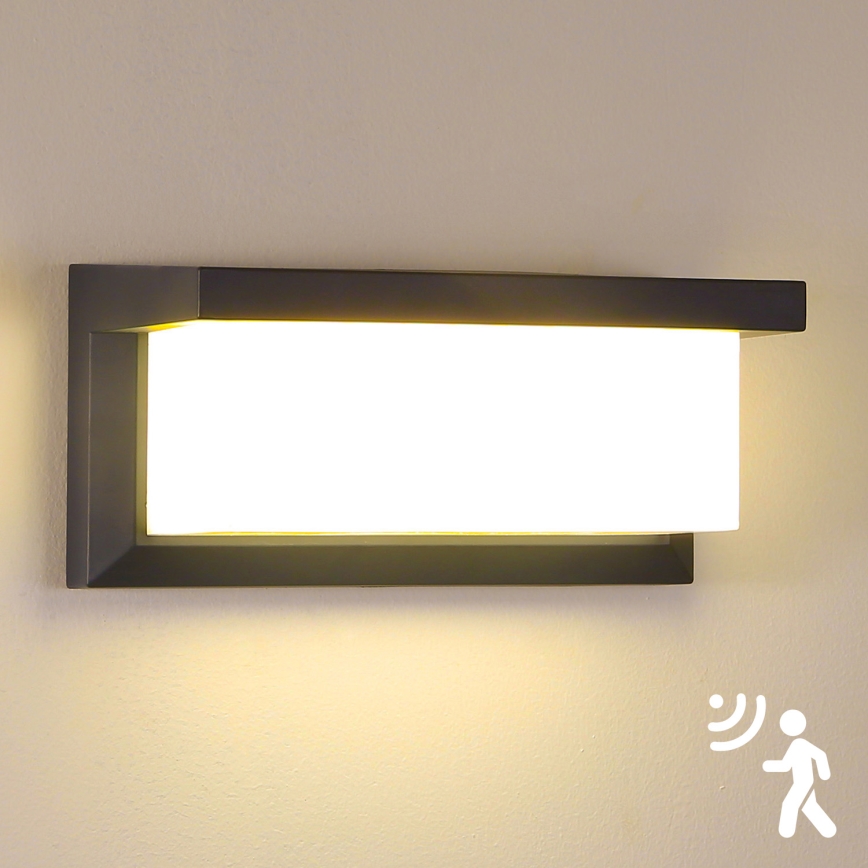 Brilagi - LED Applique da esterno con sensore BRICKY LED/12W/230V antracite IP54