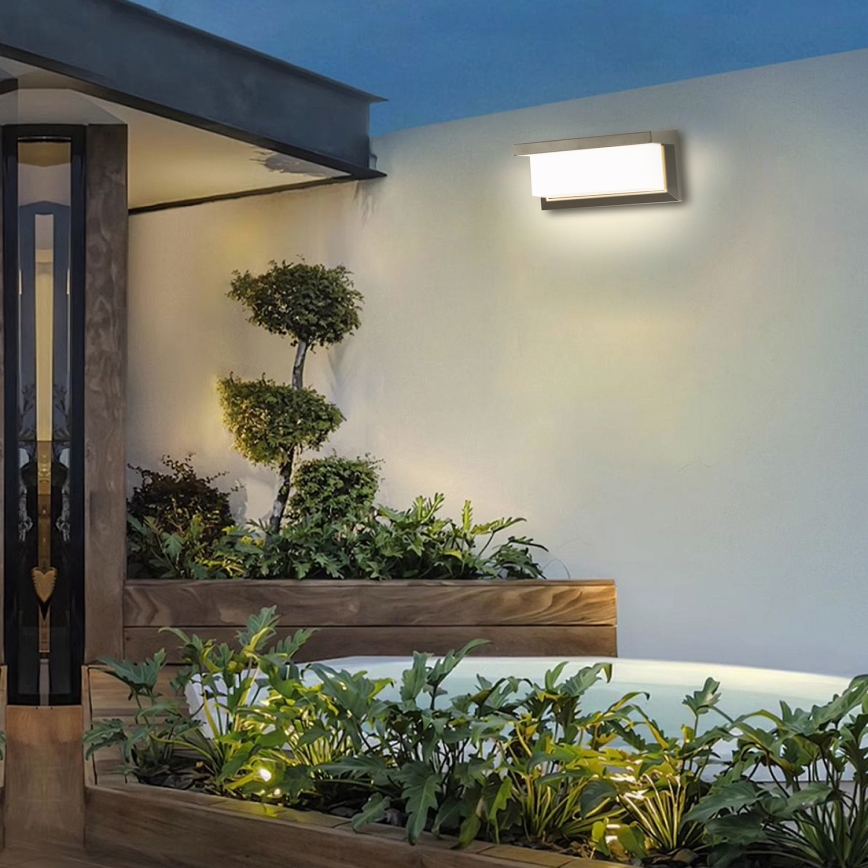 Brilagi - LED Applique da esterno con sensore BRICKY LED/12W/230V grigio IP54