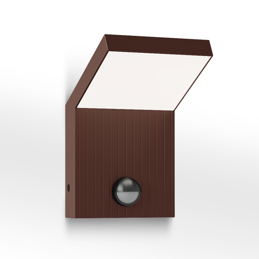 BRILAGI - Applique da esterno a LED con sensore RIANO LED/8W/230V marrone IP65