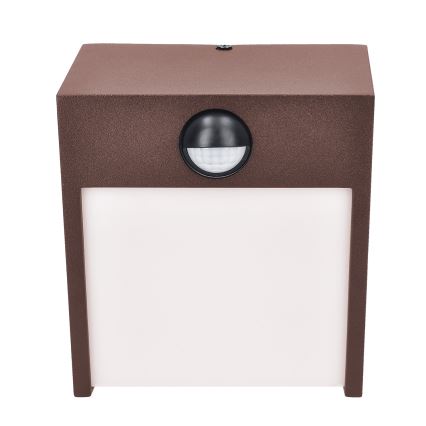 Brilagi - Applique LED da esterno con sensore TERNI LED/12W/230V marrone IP44