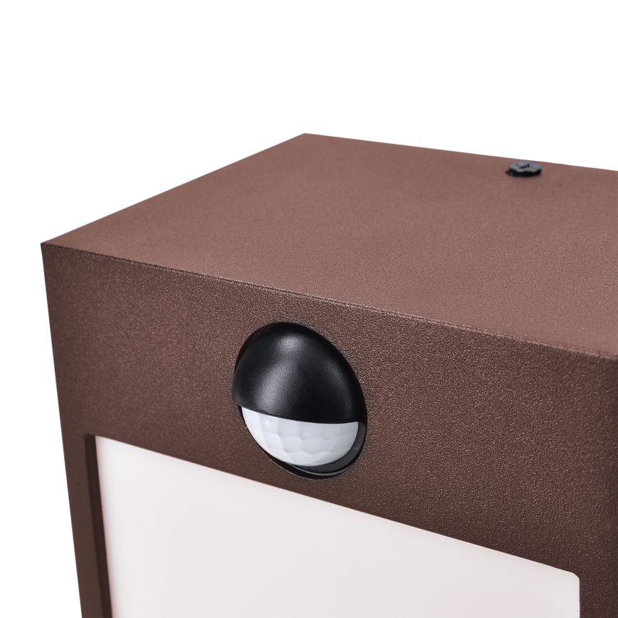 Brilagi - Applique LED da esterno con sensore TERNI LED/12W/230V marrone IP44