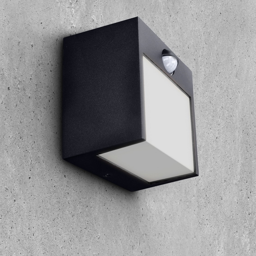 Brilagi - LED Applique da esterno con sensore TERNI LED/12W/230V nero IP44
