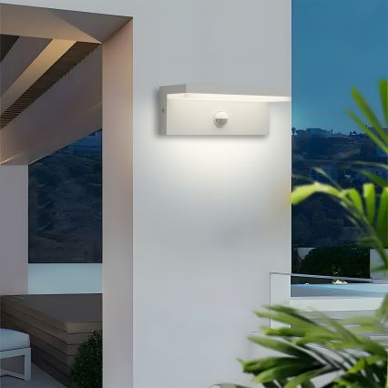 Brilagi - Lampada da parete per esterni LED con sensore TESSI LED/10W/230V bianca IP54