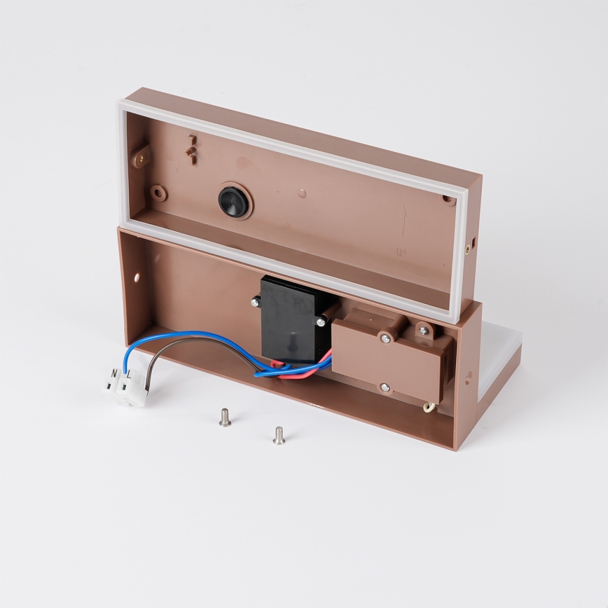 Brilagi - Applique da esterno LED con sensore TESSI LED/10W/230V marrone IP54