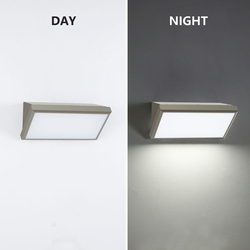 Brilagi - Applique LED da esterno con sensore TRIANGLE LED/20W/230V grigio IP65