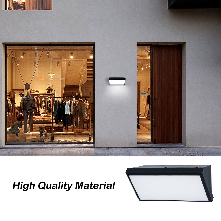 Brilagi - LED Applique da esterno con sensore TRIANGLE LED/20W/230V nero IP65