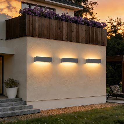 Brilagi - Applique da esterno LED DONNANI LED/12W/230V 30 cm antracite IP44