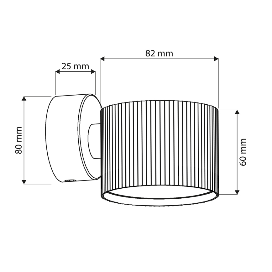 Brilagi - LED Applique da parete orientabile STRIPY 1xGX53/15W/230V nera