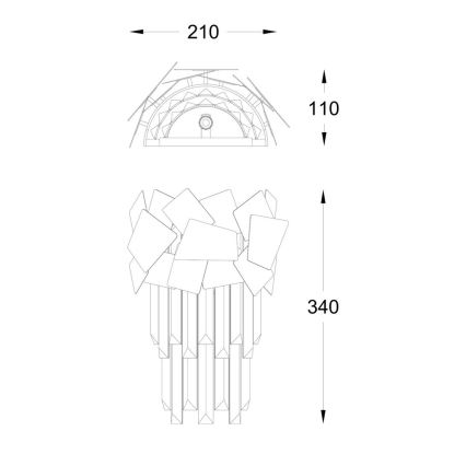 Brilagi - LED Applique di cristallo MIRAGE 2xG9/42W/230V