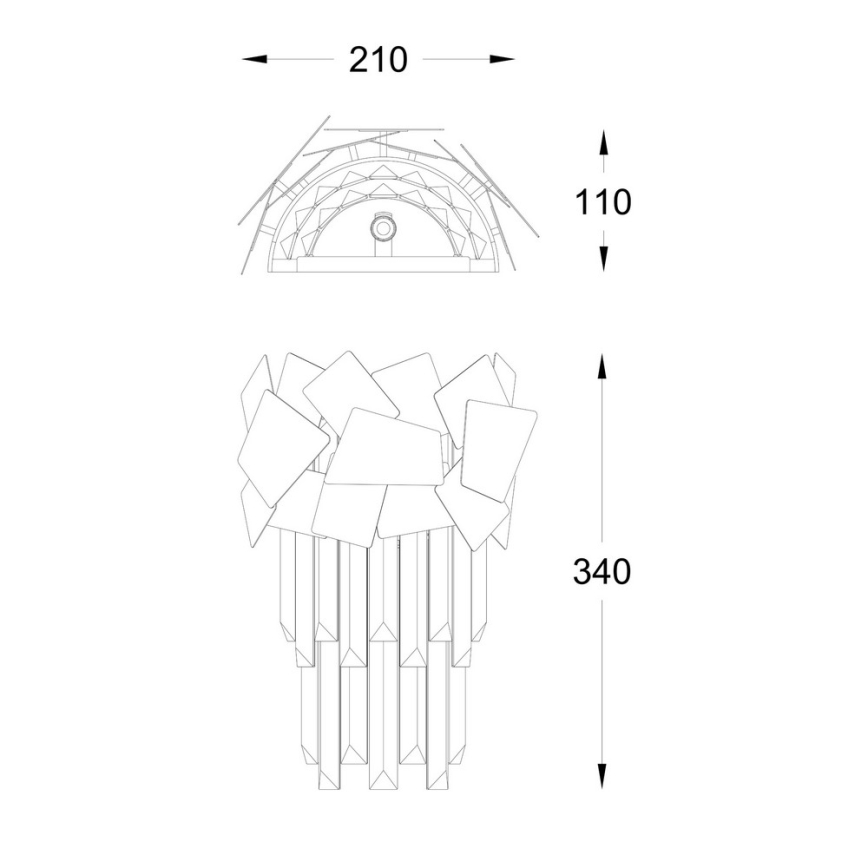 Brilagi - LED Applique di cristallo MIRAGE 2xG9/42W/230V