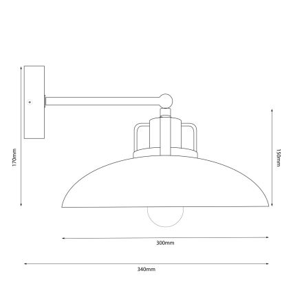 Brilagi - LED Applique FLAMENGO 1xE27/60W/230V verde