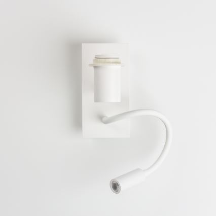 Brilagi - Lampada da parete flessibile a LED NUBILA 1xE27/25W/230V + LED/3W bianco/grigio chiaro