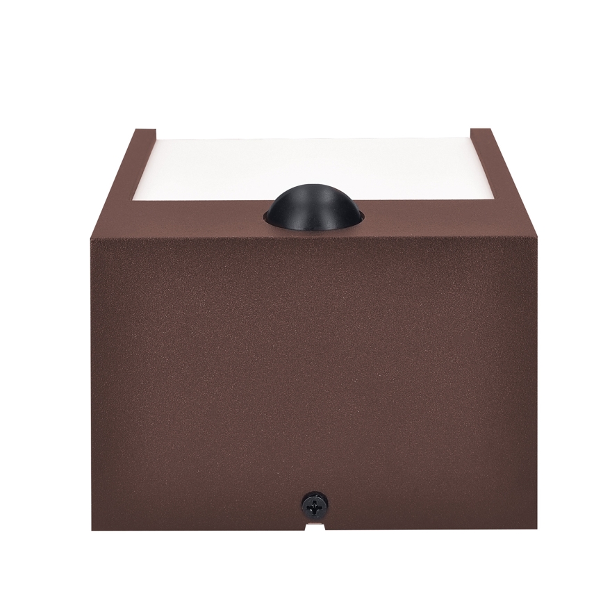 Brilagi - Applique murale LED extérieure avec capteur TERNI LED/12W/230V marron IP44