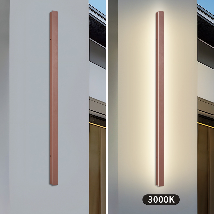 Brilagi - Applique murale d'extérieur LINEAR LED/32W/230V 3000K IP65 140 cm marron CRI 90