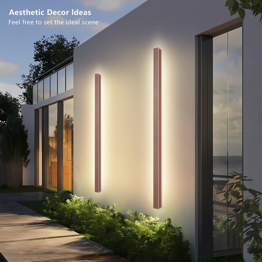 Brilagi - Applique murale d'extérieur LINEAR LED/32W/230V 3000K IP65 140 cm marron CRI 90