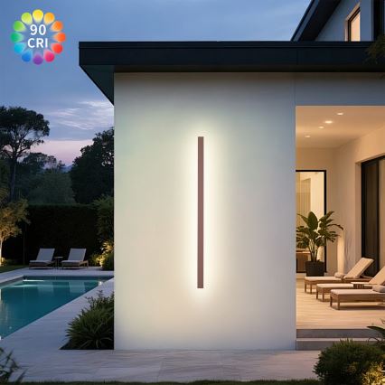 Brilagi - Applique murale d'extérieur LINEAR LED/32W/230V 3000K IP65 140 cm marron CRI 90