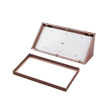 Brilagi - Applique murale d'extérieur LED avec détecteur TRIANGLE LED/20W/230V marron IP65