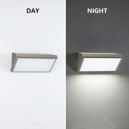 Brilagi - Applique murale d'extérieur LED avec capteur TRIANGLE LED/20W/230V gris IP65