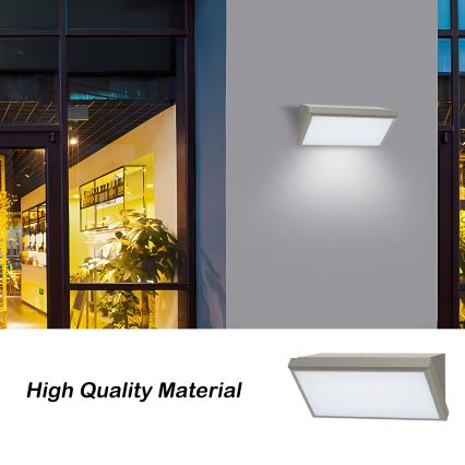 Brilagi - Applique murale d'extérieur LED avec capteur TRIANGLE LED/20W/230V gris IP65