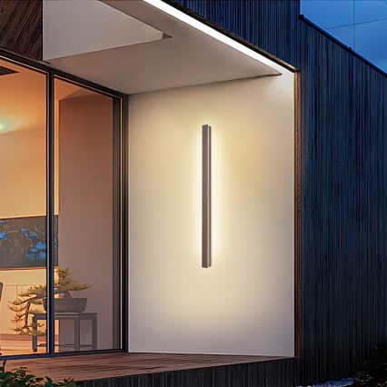 Brilagi - Applique murale extérieure LINEAR LED/22W/230V 3000K IP65 100 cm marron IRC 90