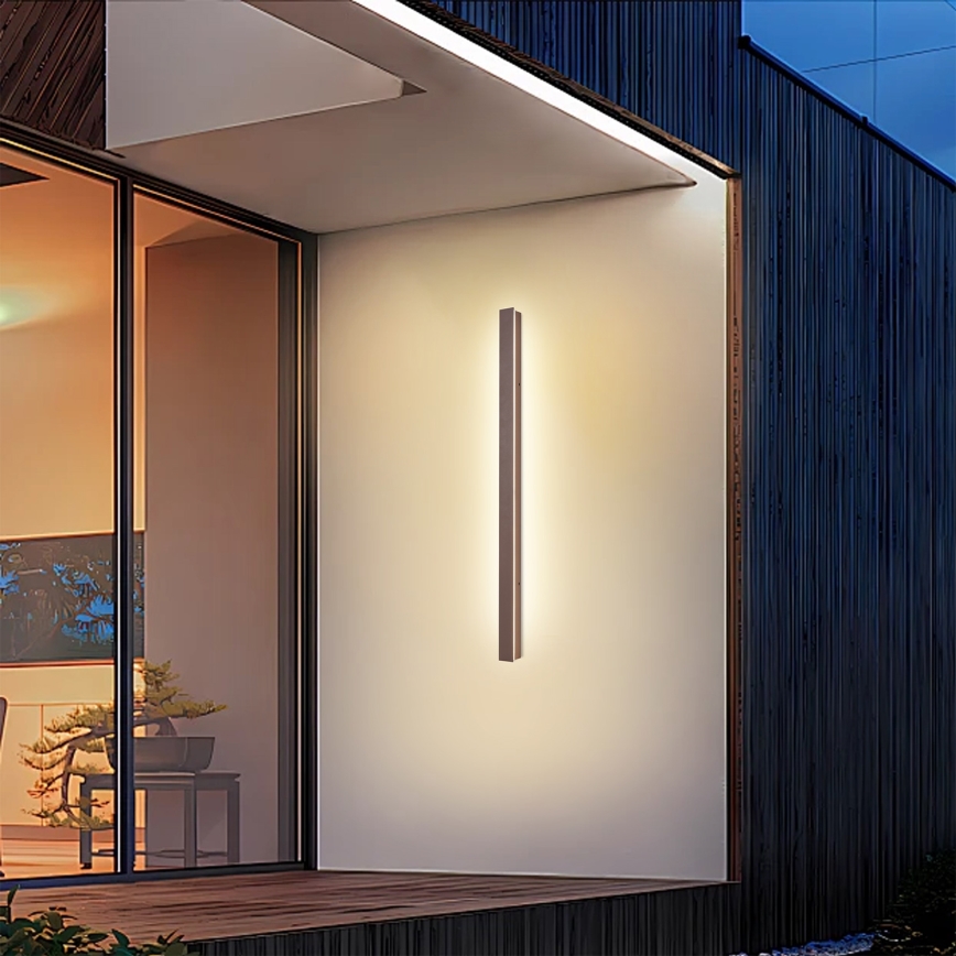 Brilagi - Applique murale extérieure LINEAR LED/22W/230V 3000K IP65 100 cm marron IRC 90