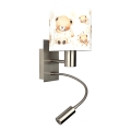 Brilagi - LED Applique murale flexible pour enfants BOBO 1xE27/25W/230V + LED/3W chrome mat/blanc/oursons