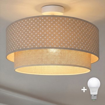 Brilagi - LED-Aufbau-Deckenleuchte BOHO BOBO 1xE27/60W/230V Ø 40 cm, gepunktet, beige/creme