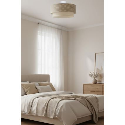 Brilagi - LED-Aufbau-Deckenleuchte BOHO BOBO 1xE27/60W/230V Ø 40 cm, gepunktet, beige/creme