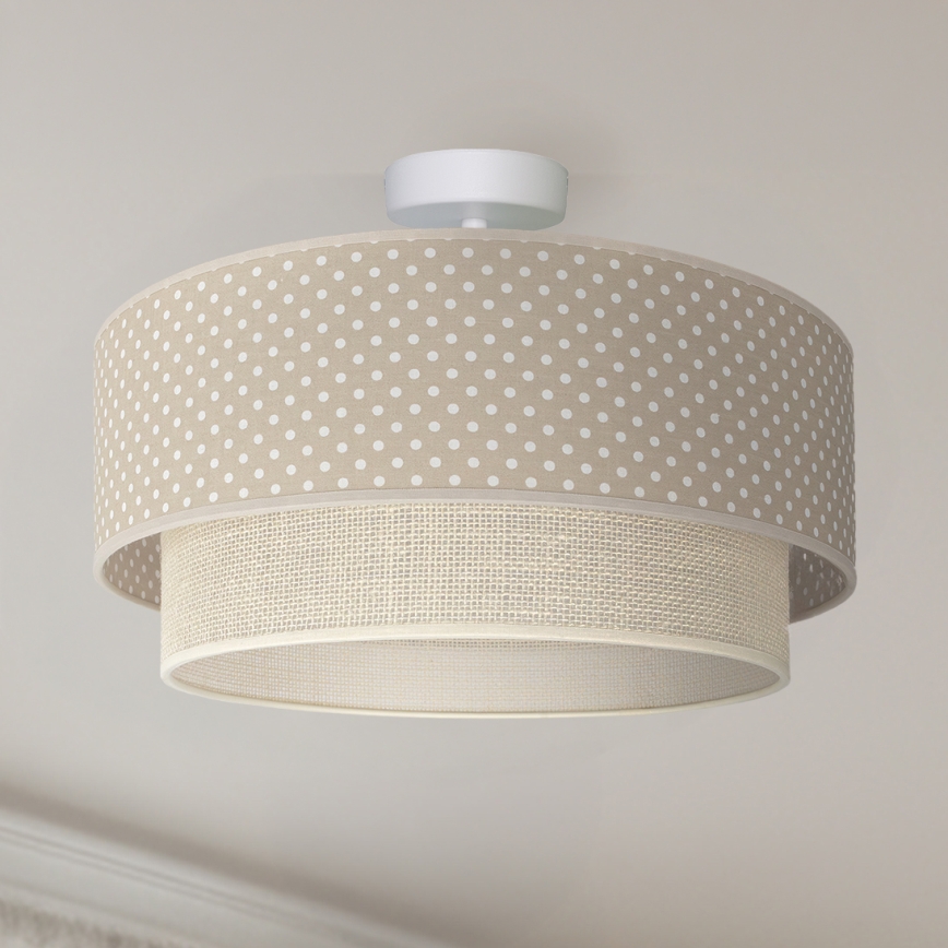 Brilagi - LED-Aufbau-Deckenleuchte BOHO BOBO 1xE27/60W/230V Ø 40 cm, gepunktet, beige/creme