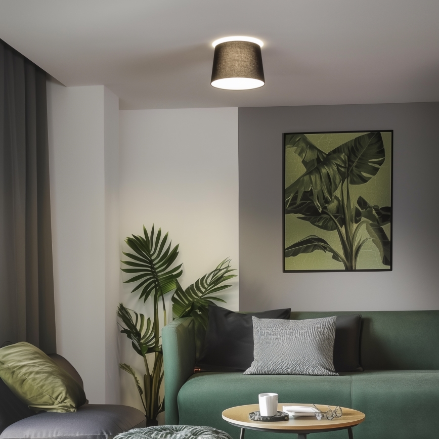 Brilagi - LED-Aufbau-Deckenleuchte CERIA 1xE27/40W/230V Ø 30 cm schwarz