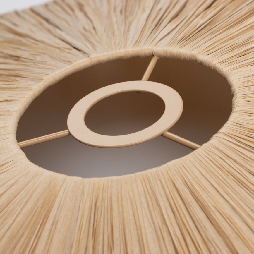 Brilagi - LED Aufbau-Deckenleuchte CERIA BOHO 1xE27/40W/230V Ø 80 cm Raffia/Eiche