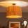 Brilagi - LED-Aufbau-Deckenleuchte CERIA BOHO 1xE27/60W/230V Ø 50 cm schwarz/raffia