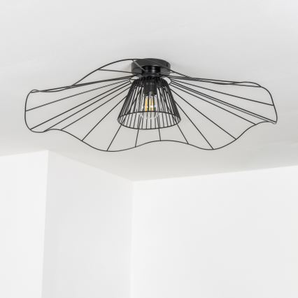 Brilagi - LED-Aufbau-Deckenleuchte CERIA WIRE 1xE27/40W/230V Ø 80 cm schwarz
