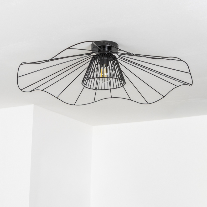 Brilagi - LED-Aufbau-Deckenleuchte CERIA WIRE 1xE27/40W/230V Ø 80 cm schwarz
