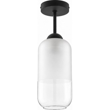 BRILAGI - LED Aufbau-Deckenleuchte RETRO GLASS 1xE27/60W/230V Ø 14 cm schwarz/weiß