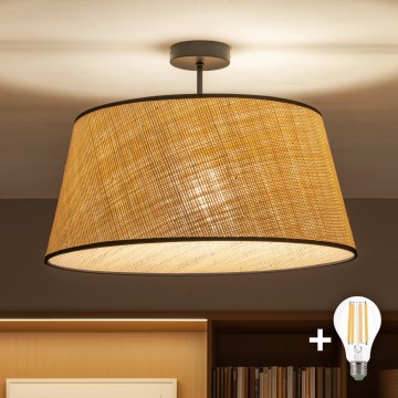 Brilagi - LED-Aufbaudeckenleuchte CERIA 1x E27/60W/230V Ø 50 cm schwarz/beige