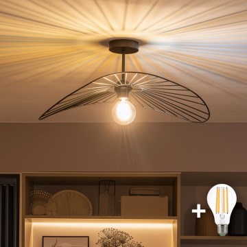 Brilagi - LED-Aufbauleuchte CERIA WIRE 1xE27/60W/230V 40x56 cm schwarz