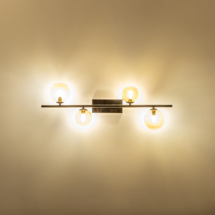 Brilagi - LED-Aufbauleuchte MILLA 4xG9/3W/230V schwarz/chrom/gold