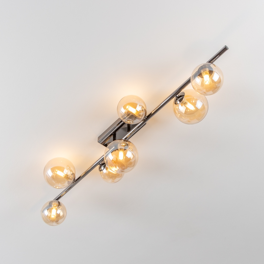 Brilagi - LED-Aufbauleuchte MILLA 7xG9/3W/230V schwarzchrom/gold