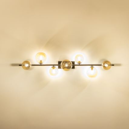 Brilagi - LED-Aufbauleuchte MILLA 7xG9/3W/230V schwarzchrom/gold