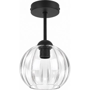 BRILAGI - LED-Aufbauleuchte RETRO GLASS 1xE27/60W/230V Ø 18 cm schwarz/klar