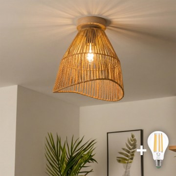 Brilagi - LED-Aufgesetzte Deckenleuchte CERIA BOHO 1xE27/40W/230V Ø 30 cm braun/Eiche