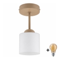 BRILAGI - LED aufgesetzte Deckenleuchte RETRO GLASS 1xE27/60W/230V Ø 10 cm beige/weiß